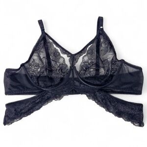 Torrid Curve Black Lace Underwire Bra Size 5 – Strappy Lace Lingerie